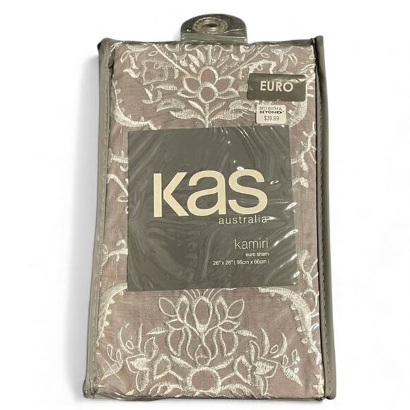 Kas Australia Kamiri Euro Sham Pillow Bedroom Decor 26" Square Home Accessory - Picture 3 of 6